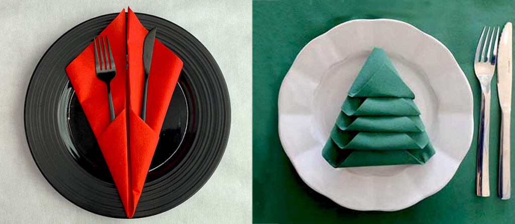 Blog Olivera d'Atenea ideas fáciles de hacer para doblar serviletas para la mesa de navidad