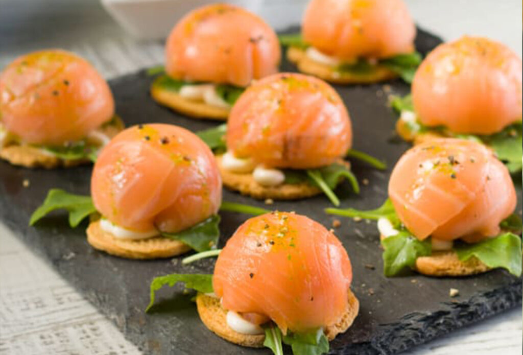 Aperitivos navideños fáciles y diferentes Olivera d'Atenea Bombones de salmon