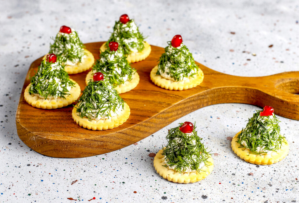 Aperitivos navideños fáciles y diferentes Olivera d'Atenea Canapes Arbolito