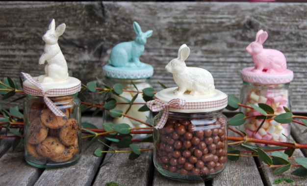 Decoraciones de Pascua con tarros reciclados Olivera d'Atenea image 1