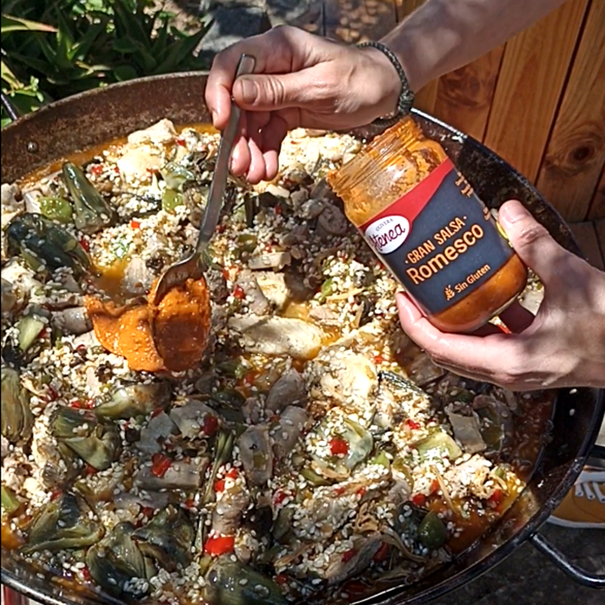 Home Olivera d'Atenea Paella con Romesco Sin Gluten Olivera dAtenea
