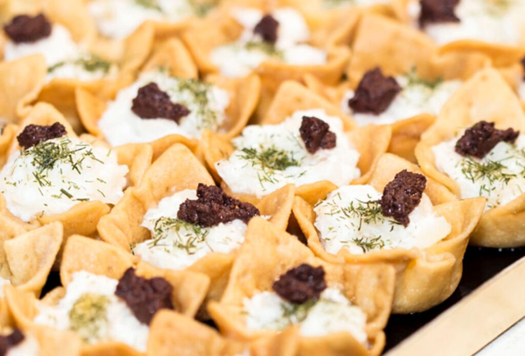 Receta · Cestas de brandada de bacalao con Olivada Olivera d'Atenea Cestas de brandada de bacalao con Olivada 1